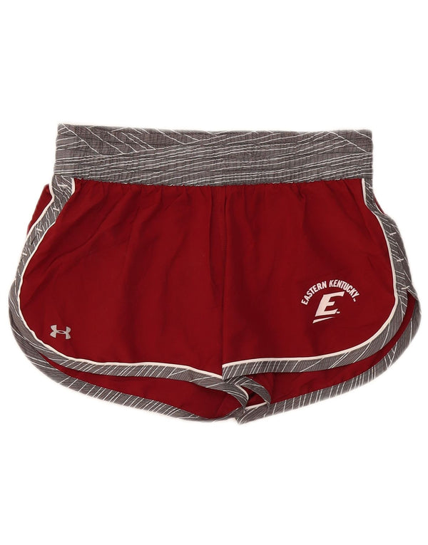 Under Armour Dame Sports Shorts UK 10 Small Burgundy