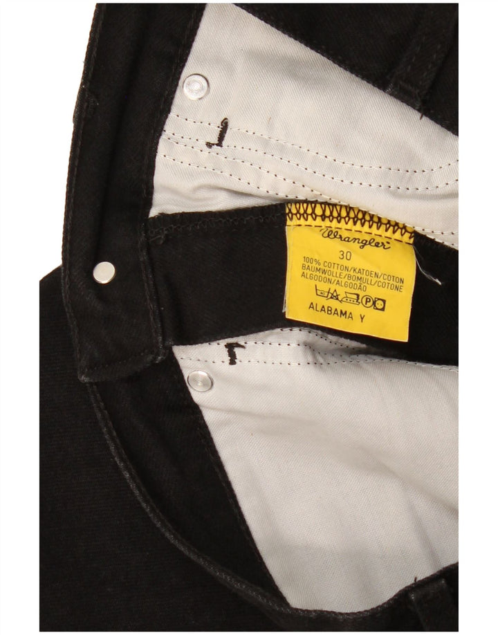WRANGLER Herre Alabama Straight Jeans W30 L32 Sort Bomuld