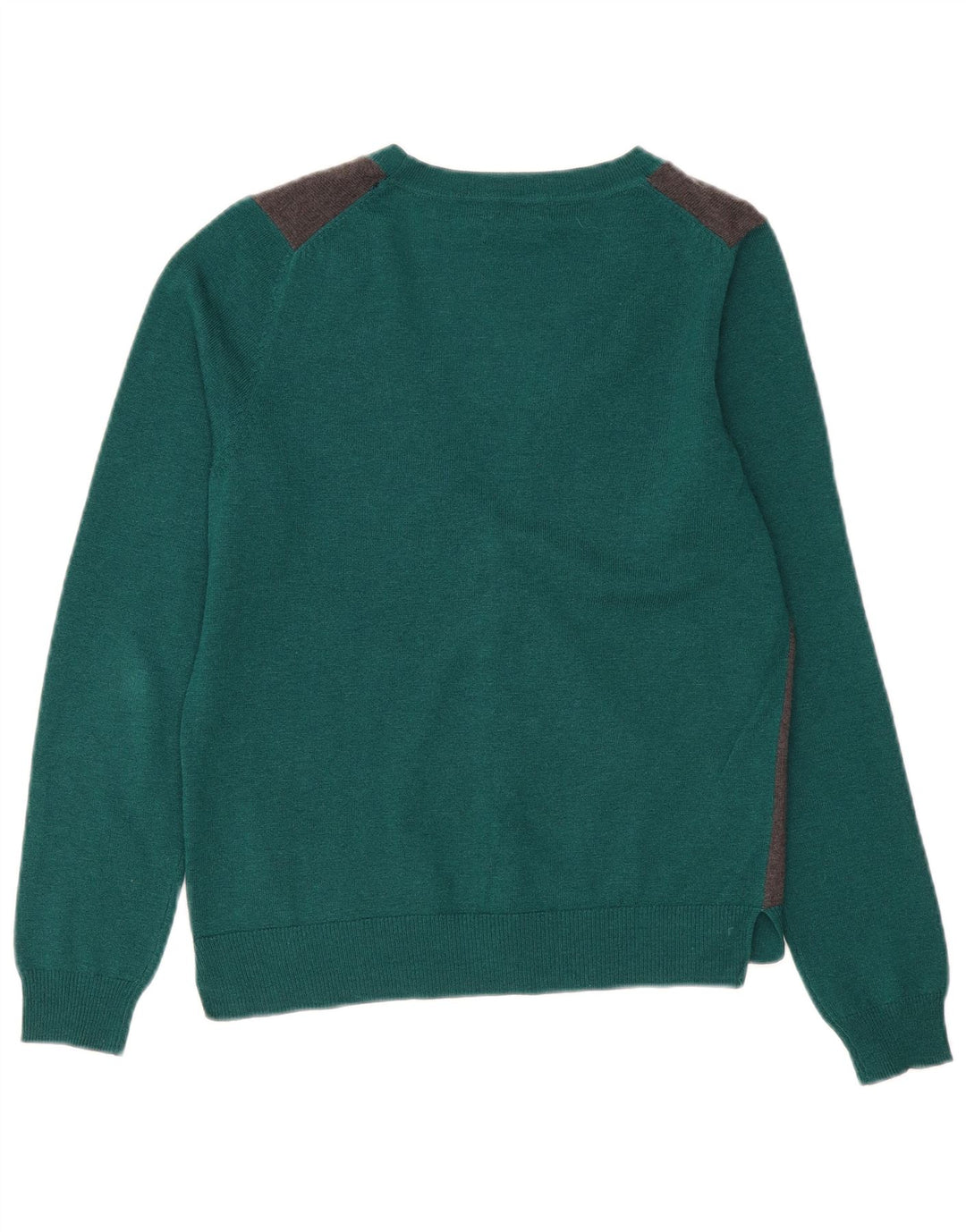 Massimo Dutti Dame Cardigan Sweater UK 14 Medium Green Colourblock Uld