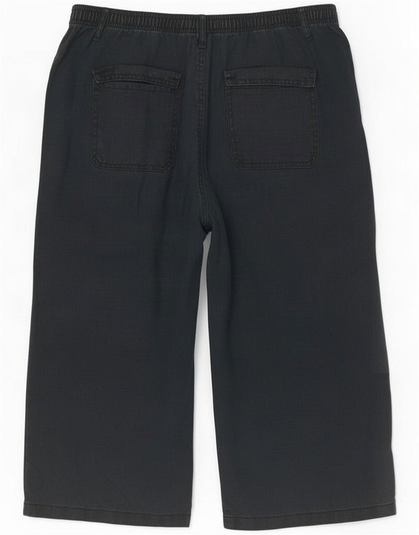 Marks & Spencer Lige Capri-bukser til kvinder UK 16 Large W36 L19 Sort