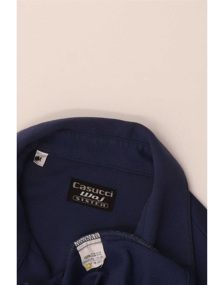 Casucci skjortebluse til kvinder UK 12 Medium marineblå nylon