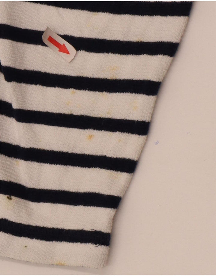 Marks & Spencer Dame sweater med rund hals DK 14 Stor hvid stribet