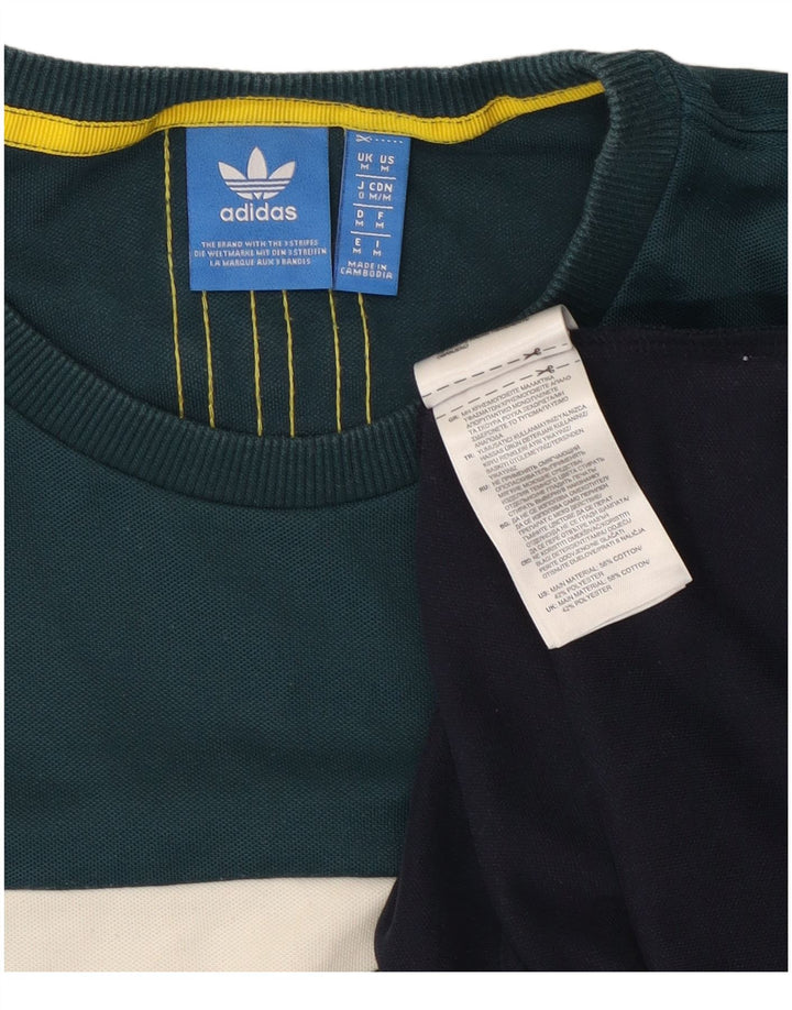 Adidas Herre T-Shirt Top Medium Flerfarvet Colourblock Bomuld