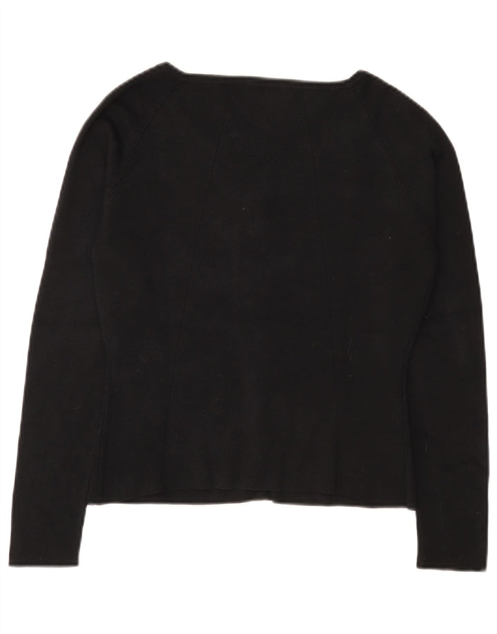 Seventy Womens Crop Cardigan Sweater IT 42 Medium Sort Silke