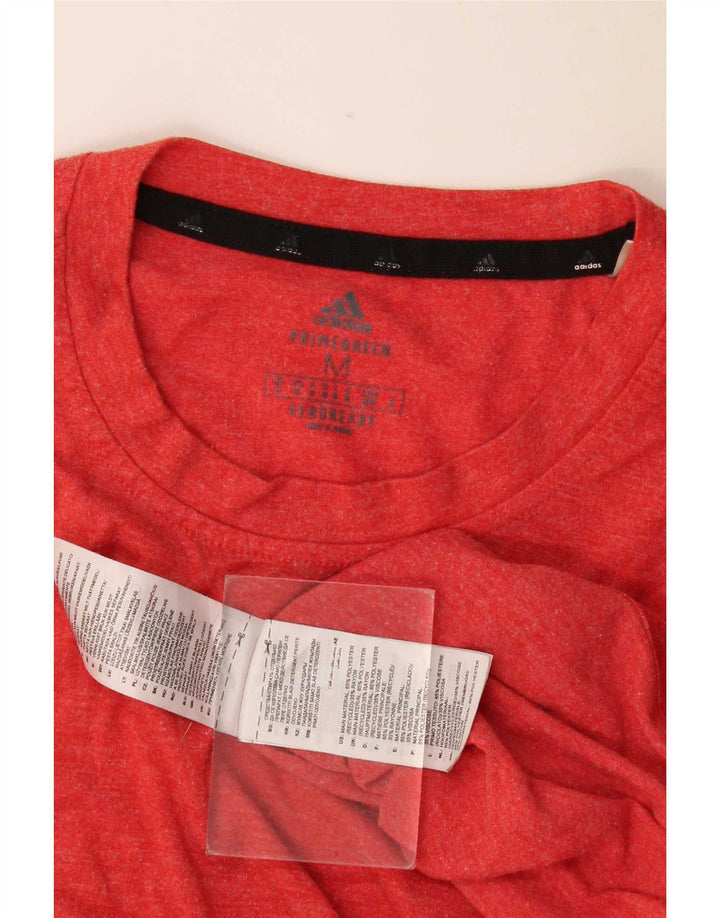 Adidas Herre Aeroready T-Shirt Top Medium Rød Polyester