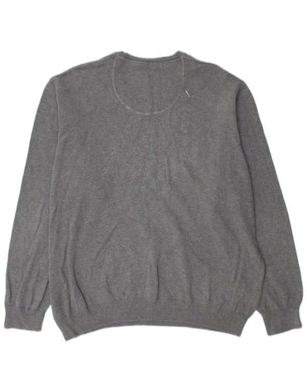 Marks & Spencer Herre Blue Harbor V-hals sweater 2XL grå bomuld