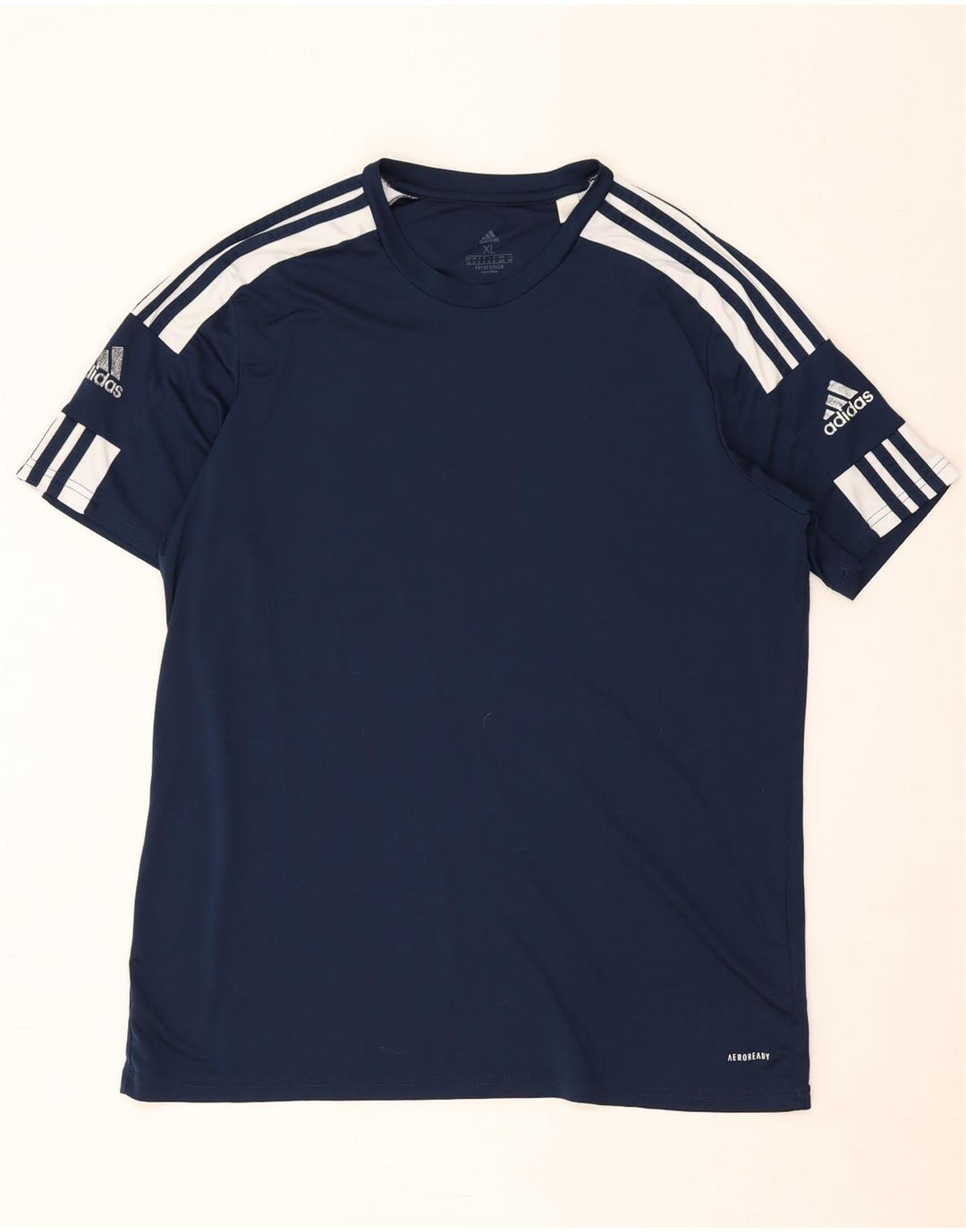Adidas Herre Aeroready T-Shirt Top XL Navy Blue Polyester