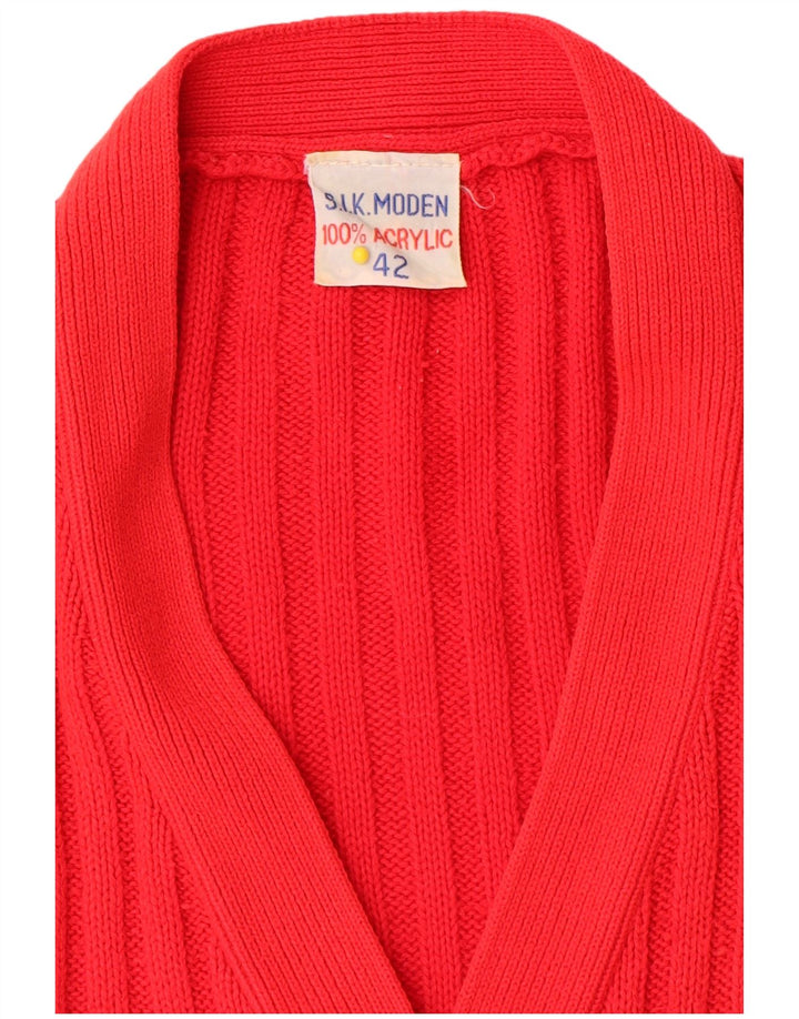 Vintage dame cardigan sweater IT 42 Medium Rød Akryl