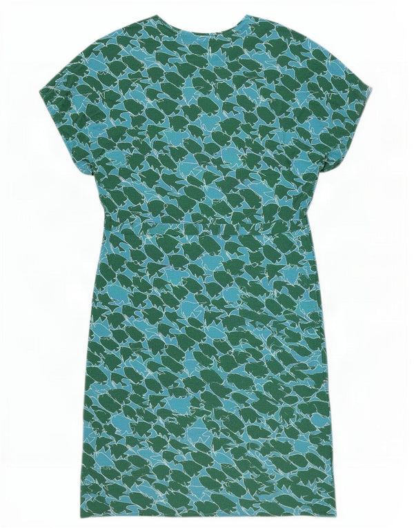 Sundek Womens Abstrakt mønster Shift Dress UK 10 Small Blue Viscose