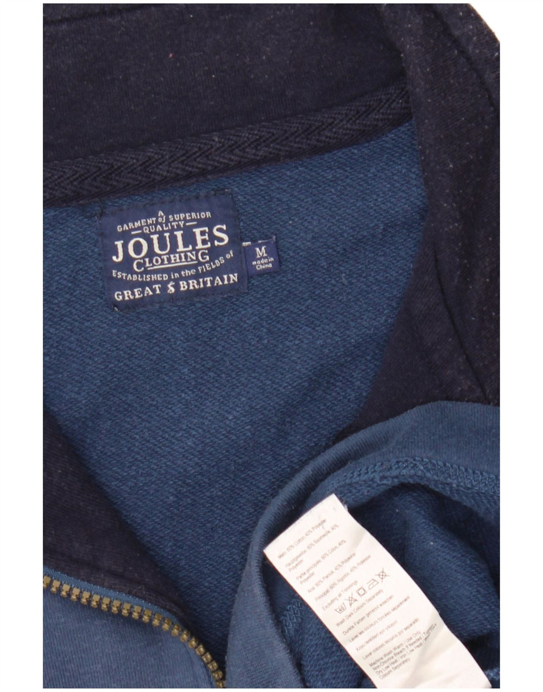 JOULES Sweatshirt med lynlås til mænd Medium marineblå bomuld