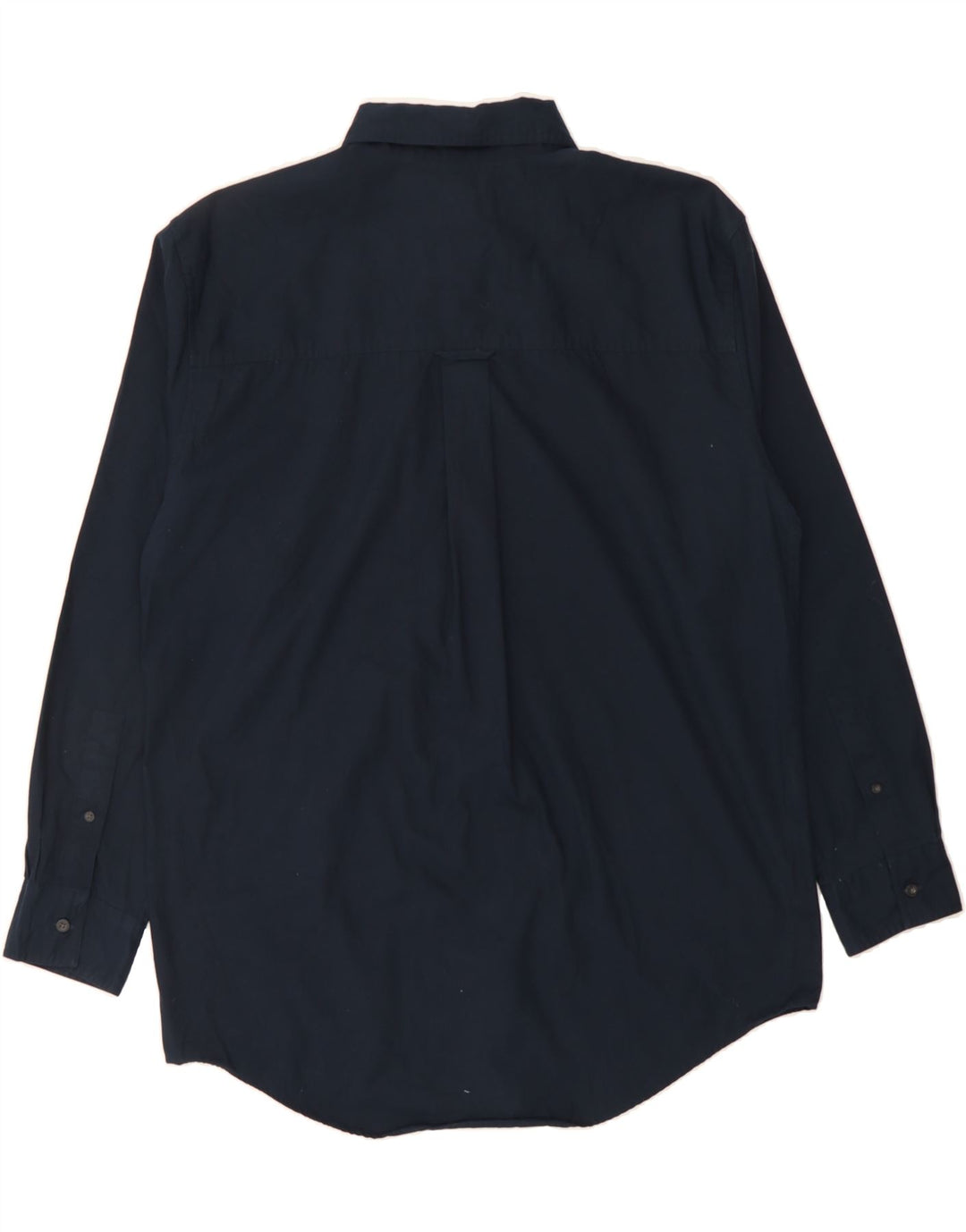 CHAPS Mens Shirt Medium Navy Blue Cotton Vintage Chaps and Second-Hand Chaps from Messina Hembry 