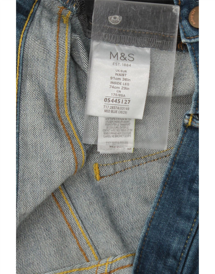 Marks & Spencer Herre Autograph Straight Jeans W36 L27 Blå Bomuld