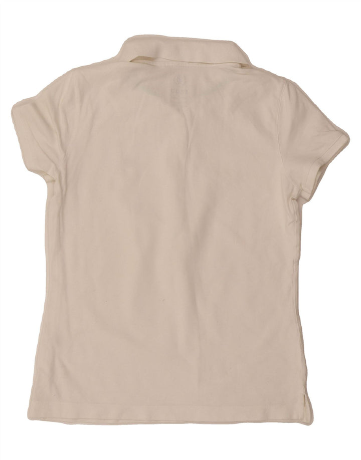 IZOD Womens Polo Shirt UK 12 Medium White Cotton Vintage Izod and Second-Hand Izod from Messina Hembry 