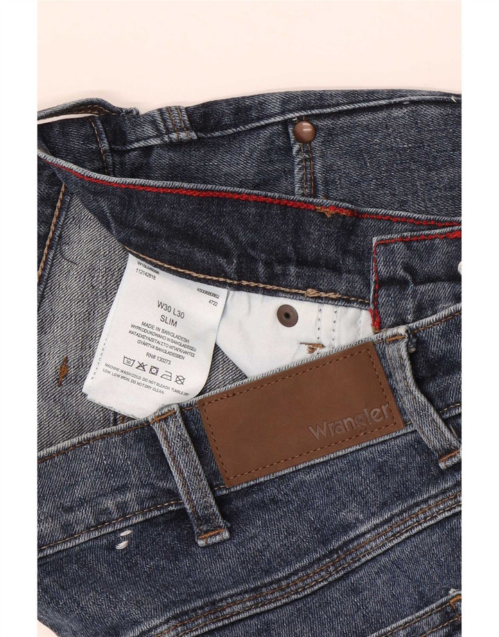 Wrangler Slim Jeans til mænd W30 L30 blå bomuld