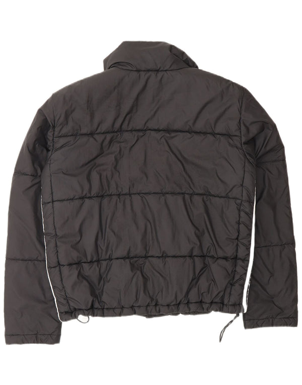 Adidas Dame Oversized Polstret Jakke UK 10 Small Black Polyester
