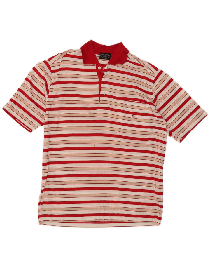 Amerigo Vespucci Herre poloshirt Medium rødstribet bomuld