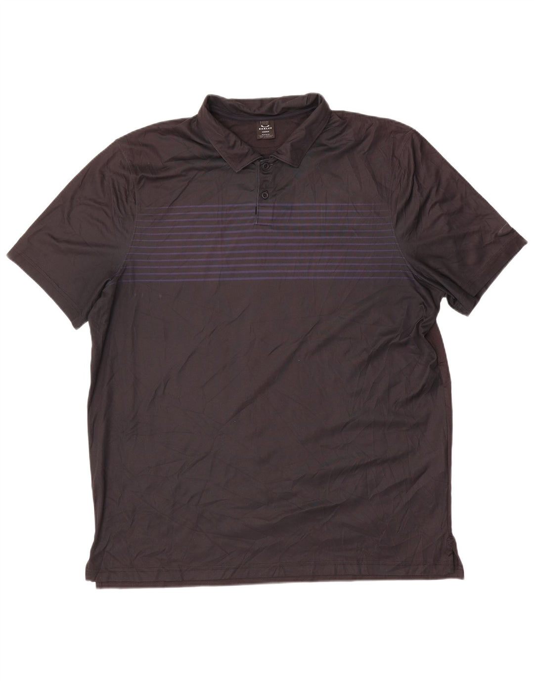 Oakley Herre Polo Shirt 2XL Sort Stribet Polyester