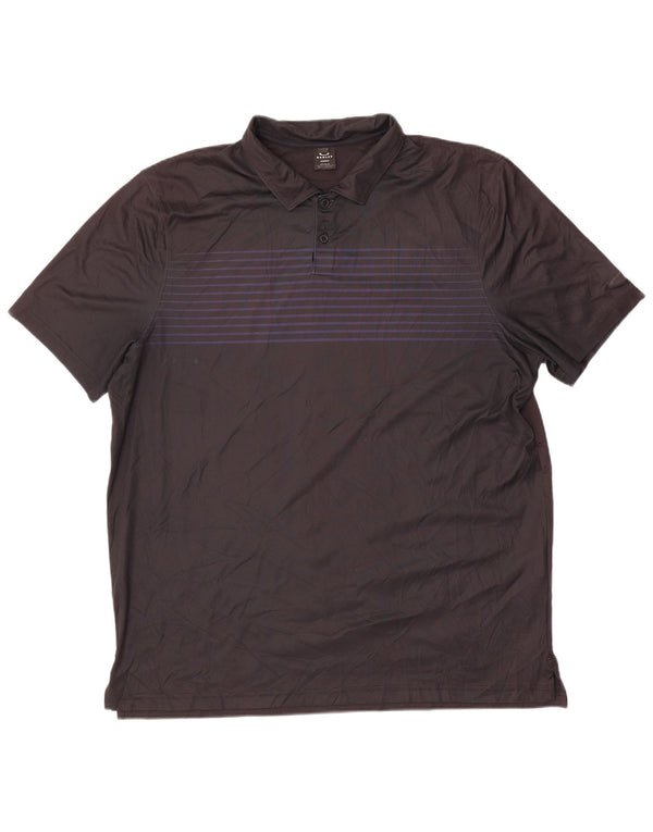 Oakley Herre Polo Shirt 2XL Sort Stribet Polyester