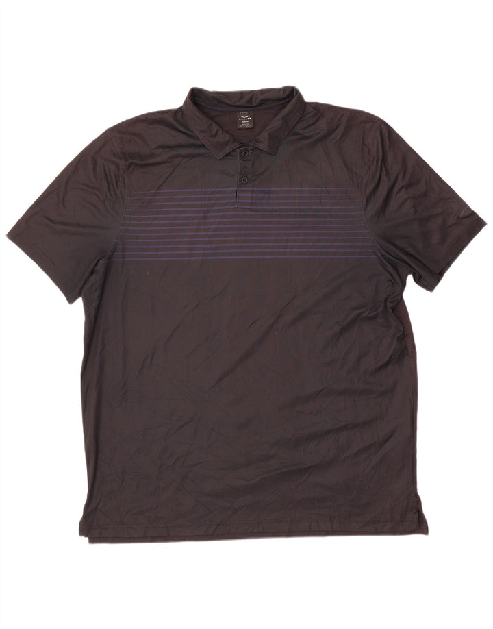 Oakley Herre Polo Shirt 2XL Sort Stribet Polyester