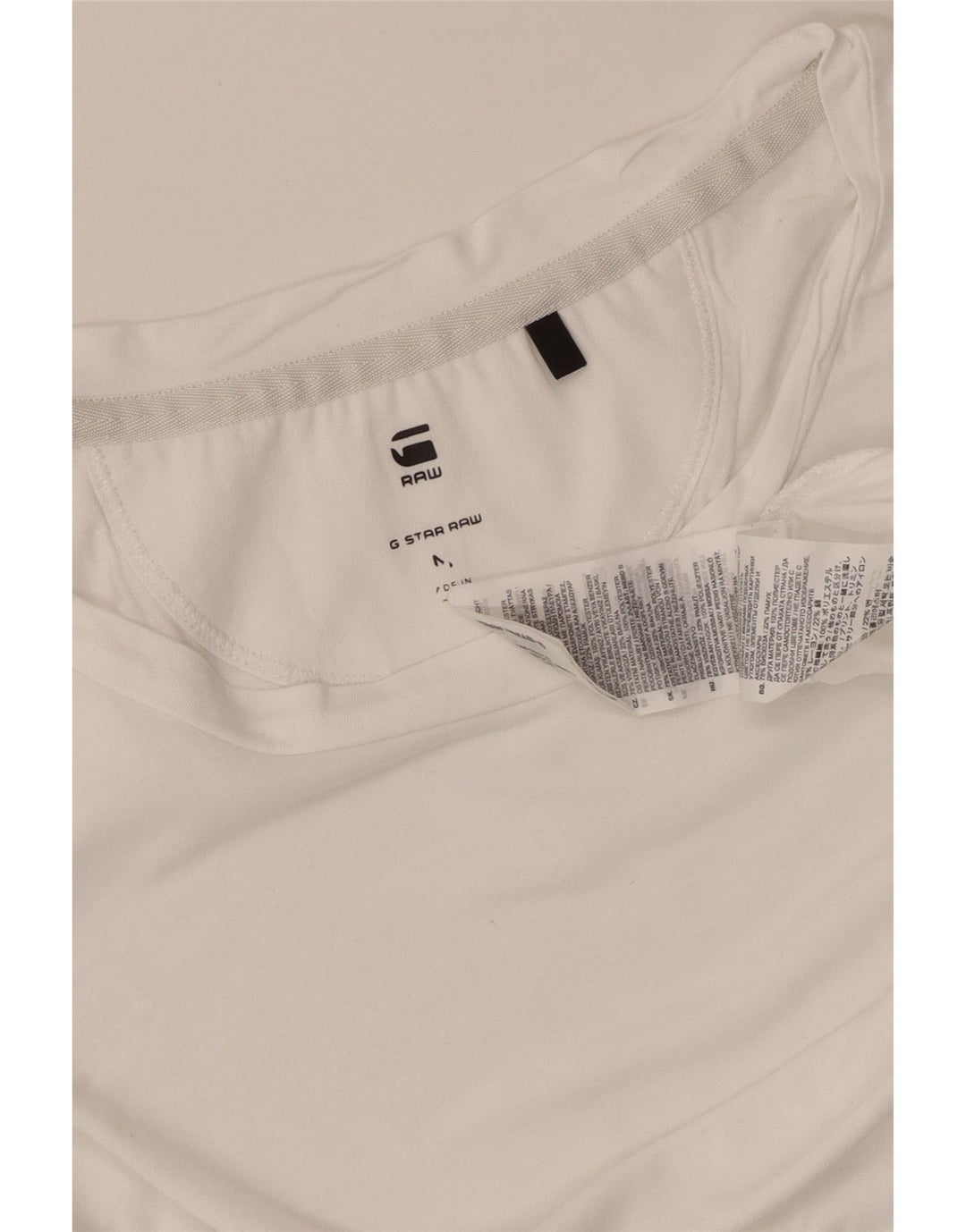 G-STAR Dame T-Shirt Top UK 14 Medium White Viscose