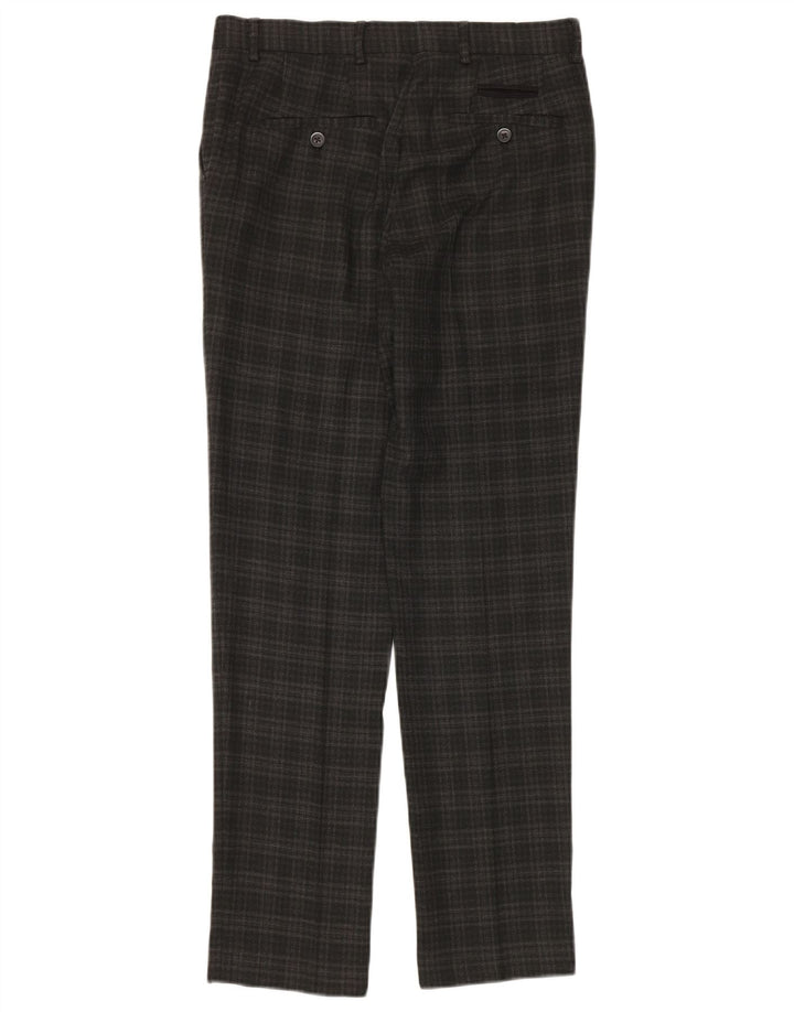 Penguin Herre Slim Suit Bukser W30 L32 Grå ternet polyester