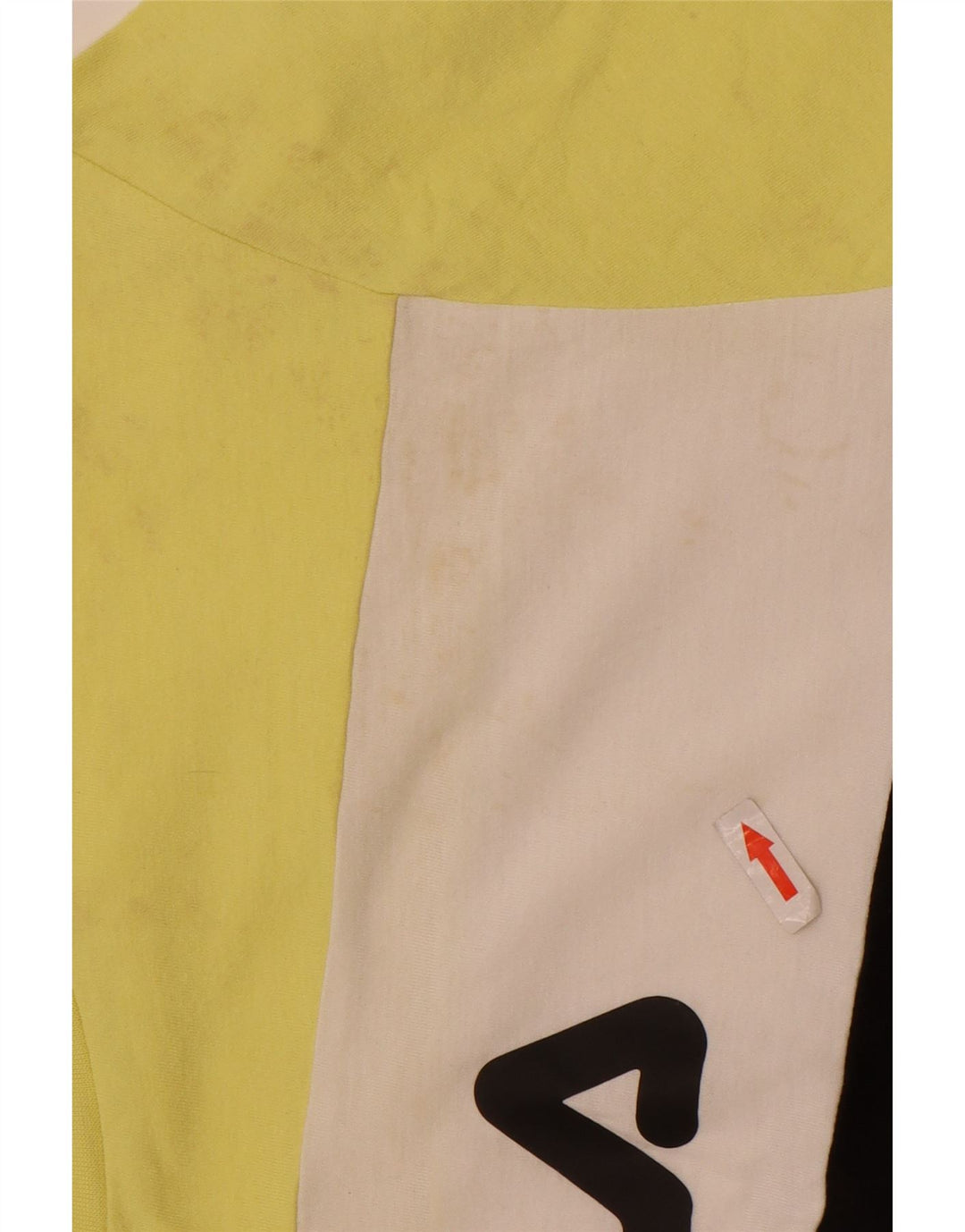 Fila Herre grafisk T-shirt Top Medium Gul Colourblock Bomuld