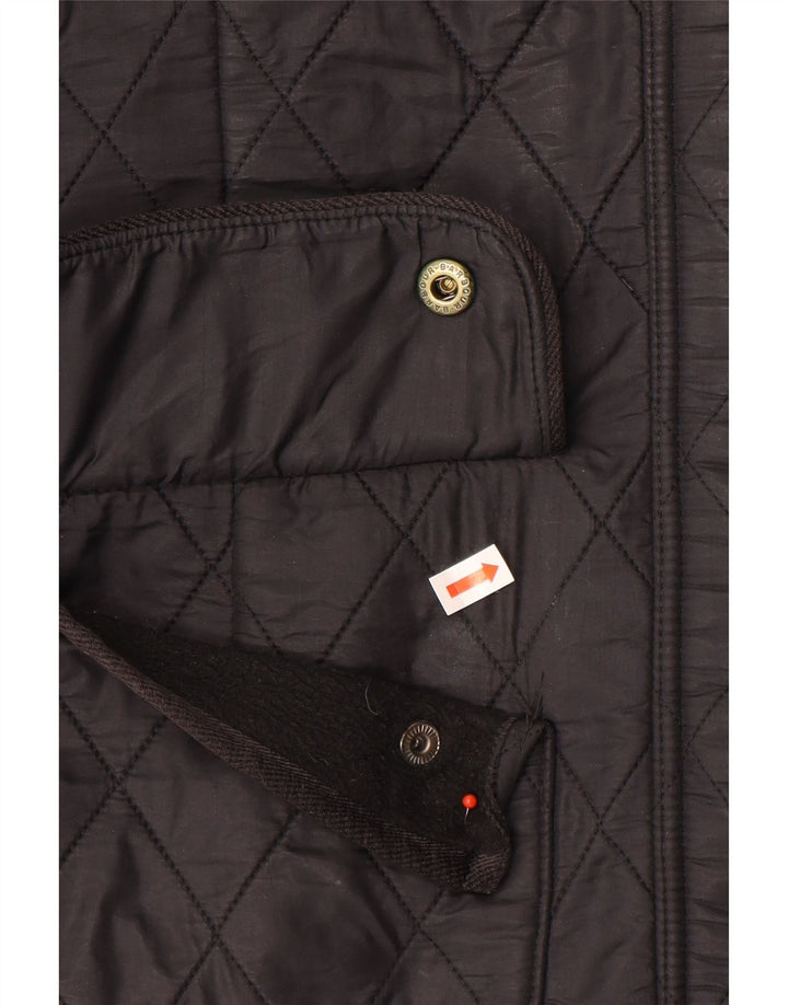 Barbour Quiltet Utility Jacket til kvinder UK 12 Medium Sort