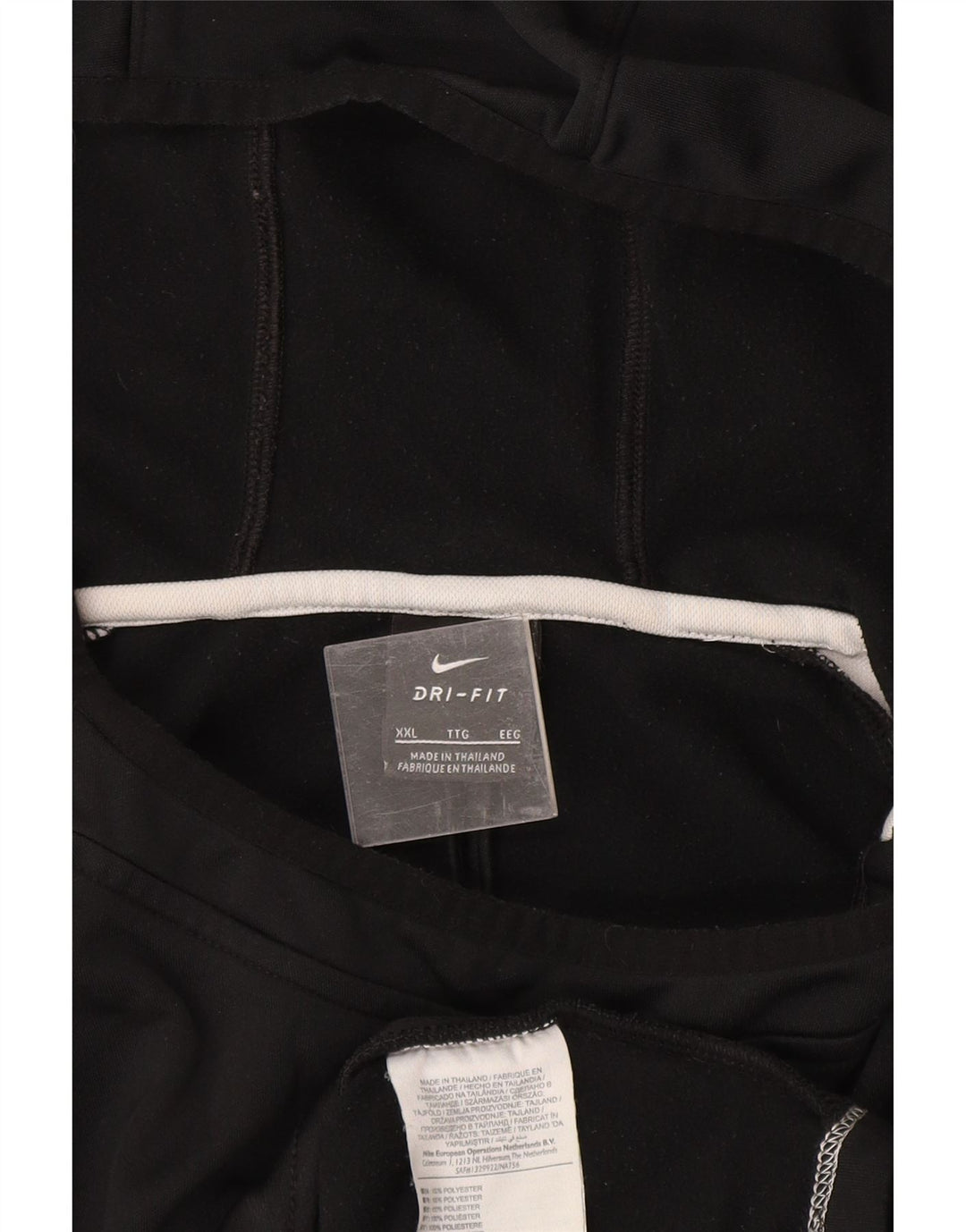 Nike Herre Dri Fit Hoodie Jumper 2XL Sort Colourblock Polyester