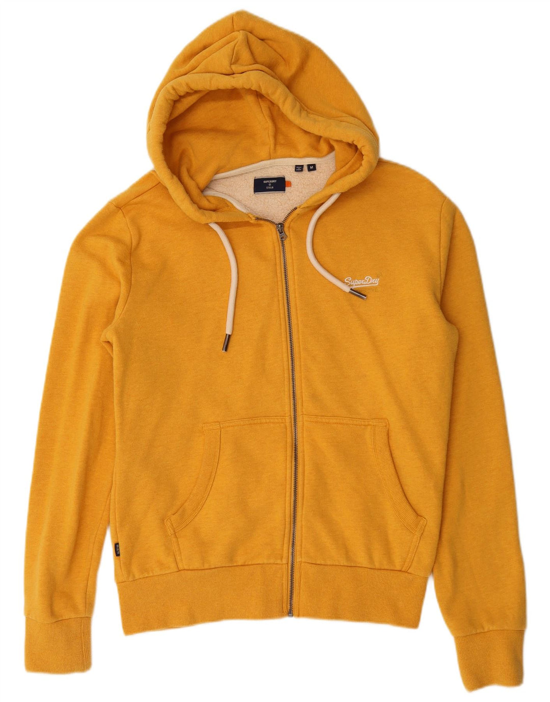 Superdry Hættetrøje med lynlås til mænd Medium gul bomuld