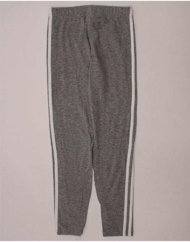 ADIDAS Girls Leggings 11-12 Years Grey Cotton Vintage Adidas and Second-Hand Adidas from Messina Hembry 