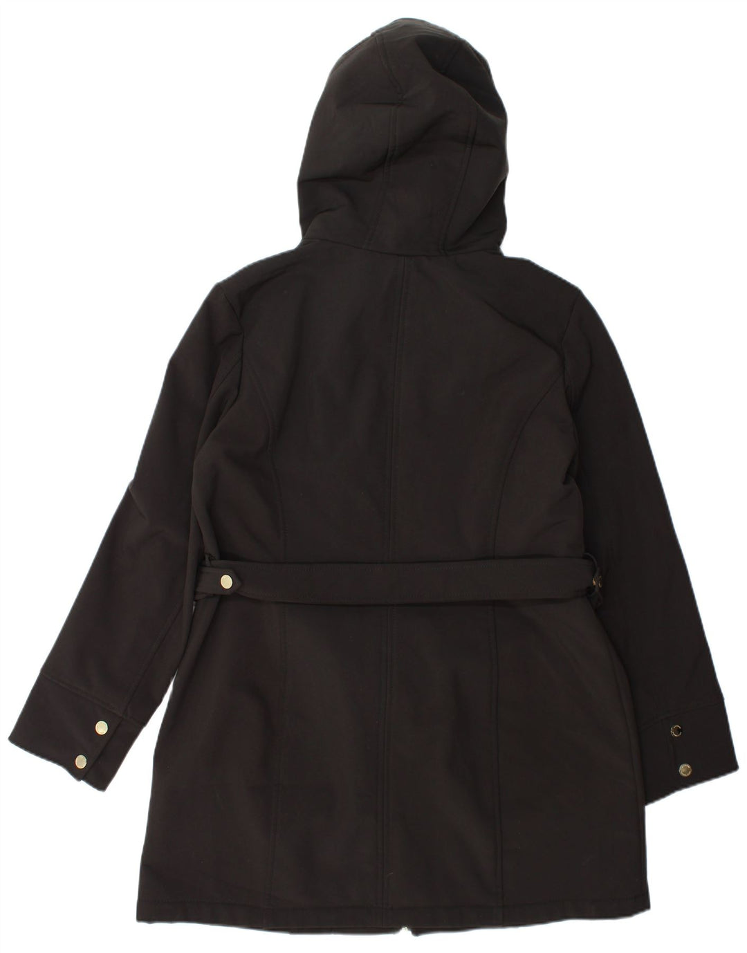 Michael Kors Dame Hooded Parka Jacket UK 16 Large Black Polyester