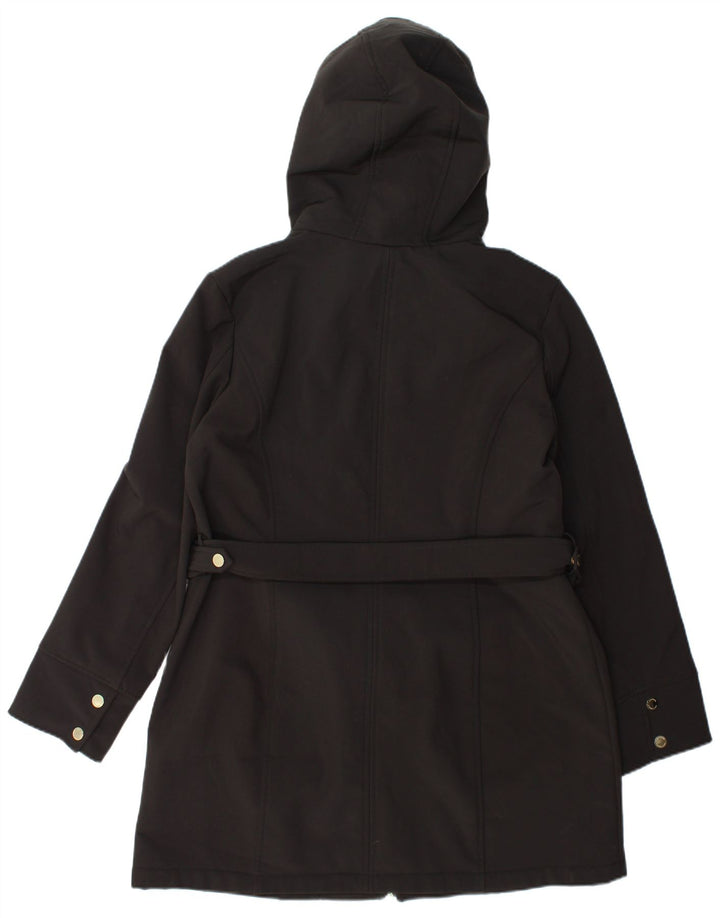 Michael Kors Dame Hooded Parka Jacket UK 16 Large Black Polyester