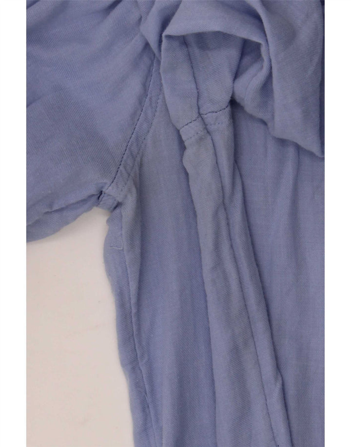 Hollister Dame Pullover Shirt UK 14 Medium Blue Cotton