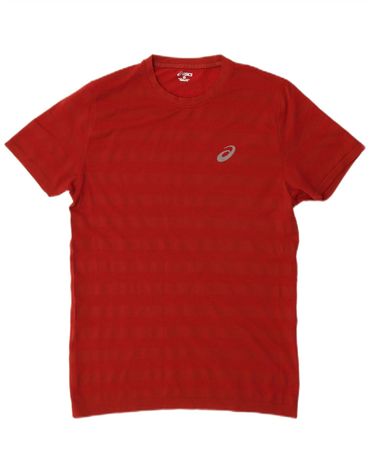 ASICS Herre T-Shirt Top Medium Rød Stribet