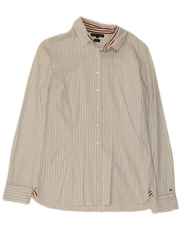 Tommy Hilfiger Dameskjorte US 6 Medium White Pinstripe Bomuld