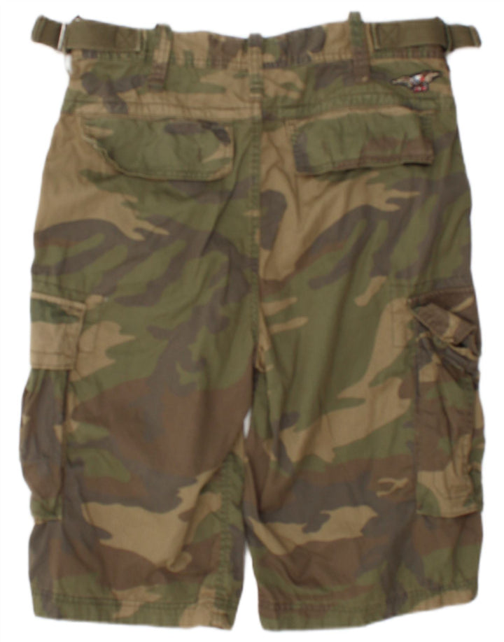 Tommy Hilfiger Herre Cargo Shorts W32 Medium Khaki Bomuld