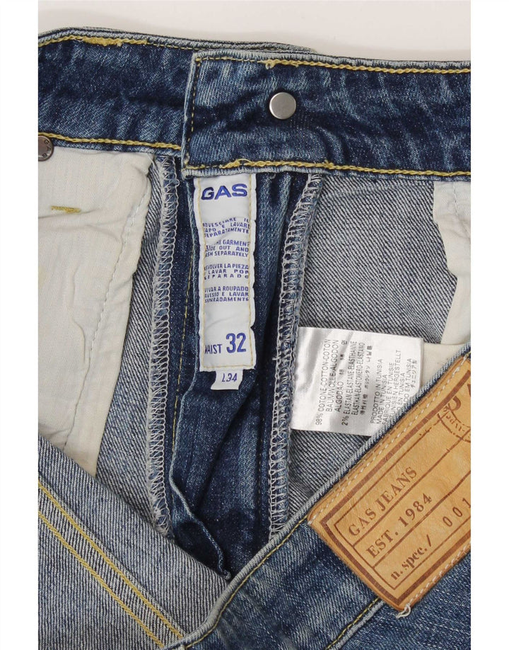 Gas Herre Slim Jeans W32 L30 Blå Bomuld