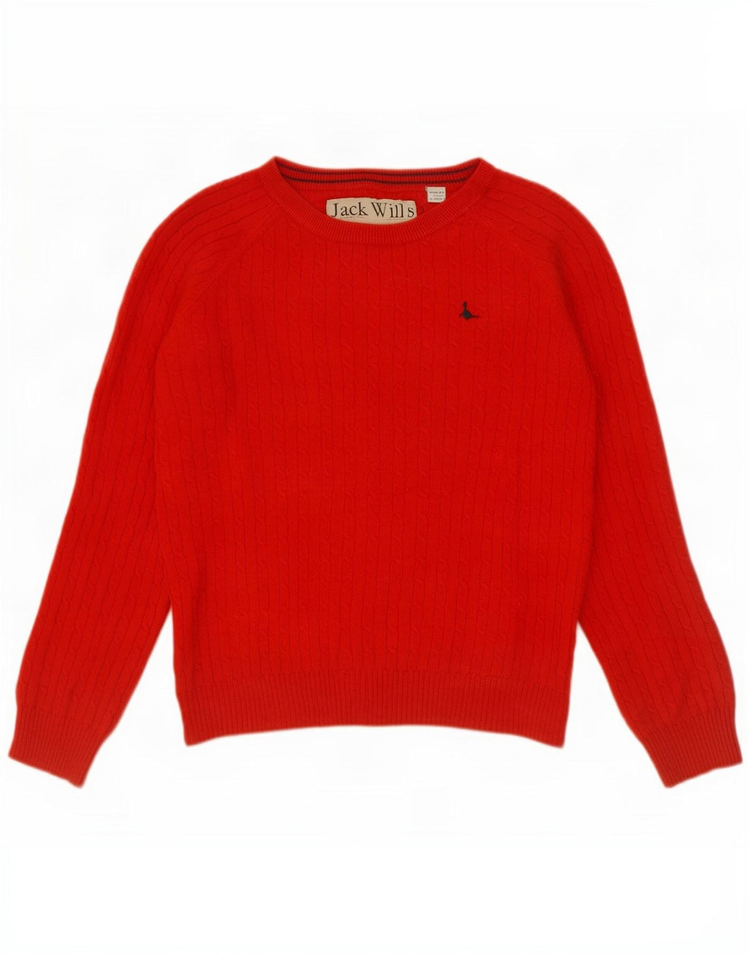 Jack Wills Dame Boat Neck Jumper Sweater UK 12 Medium Rød Bomuld