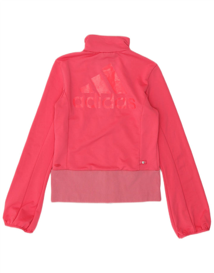 ADIDAS Dame Clima 365 Grafisk træningsdragt Topjakke UK 10 Lille Pink