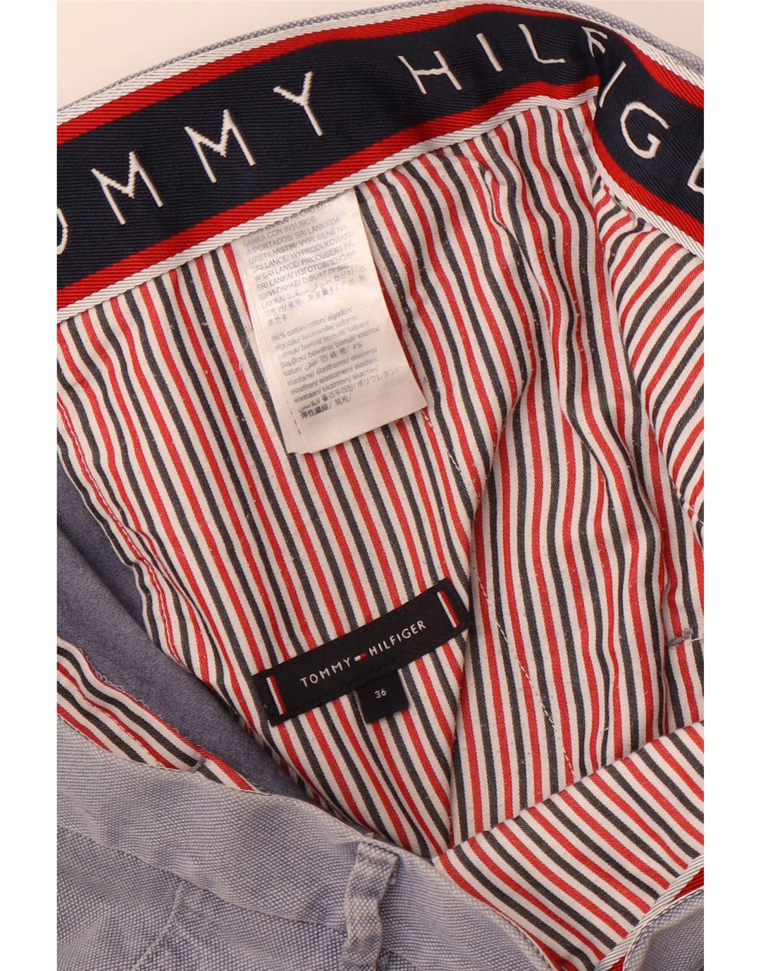 TOMMY HILFIGER Chino-shorts til mænd W36 store blå bomuld