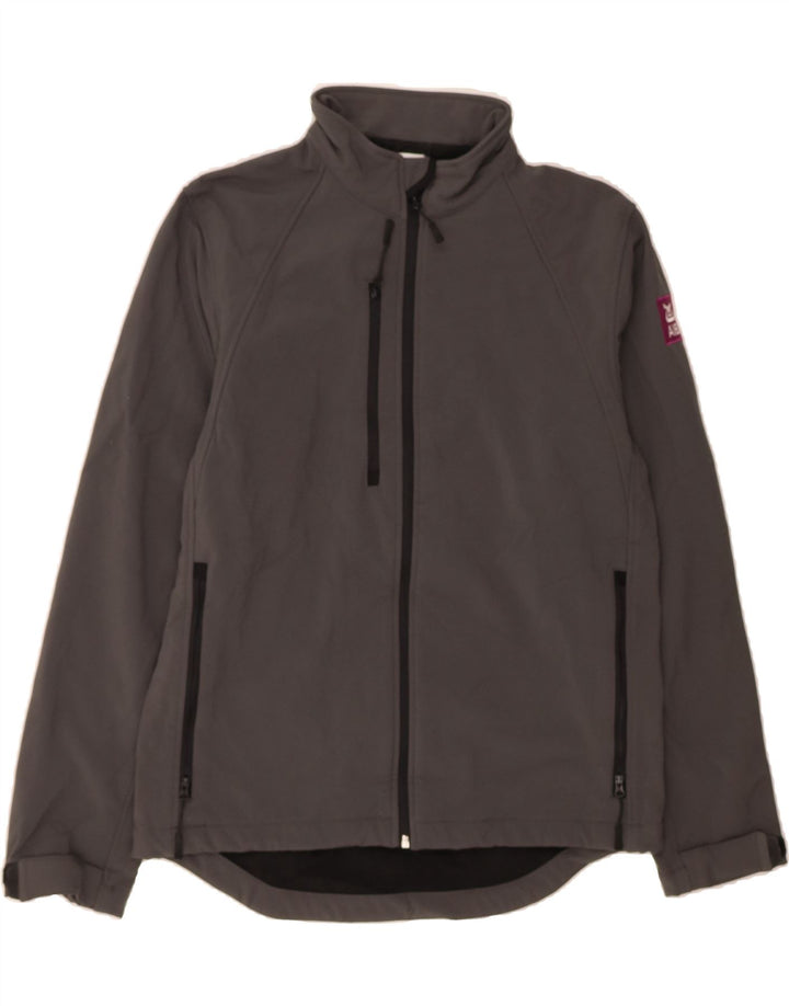 RUSSELL ATHLETIC Mens Windbreaker Jacket UK 38 Medium Grey Polyester Vintage Russell Athletic and Second-Hand Russell Athletic from Messina Hembry 