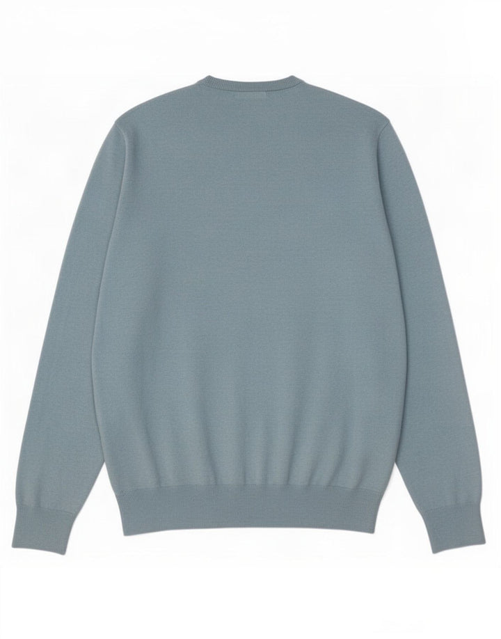Marks & Spencer Herre V-hals sweater mellemblå bomuld
