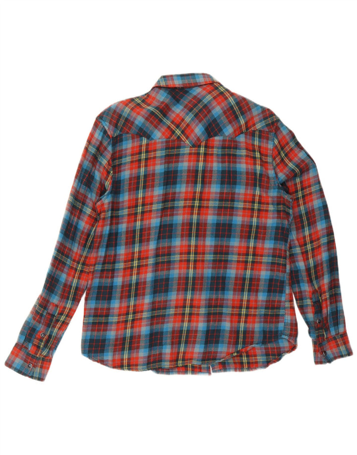 Wrangler Herre Regular Fit Flanellskjorte Medium rød ternet bomuld
