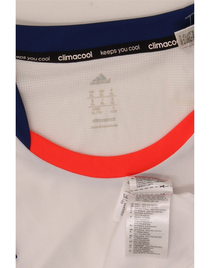 Adidas Herre Climacool T-Shirt Top XL Hvid Colourblock Polyester