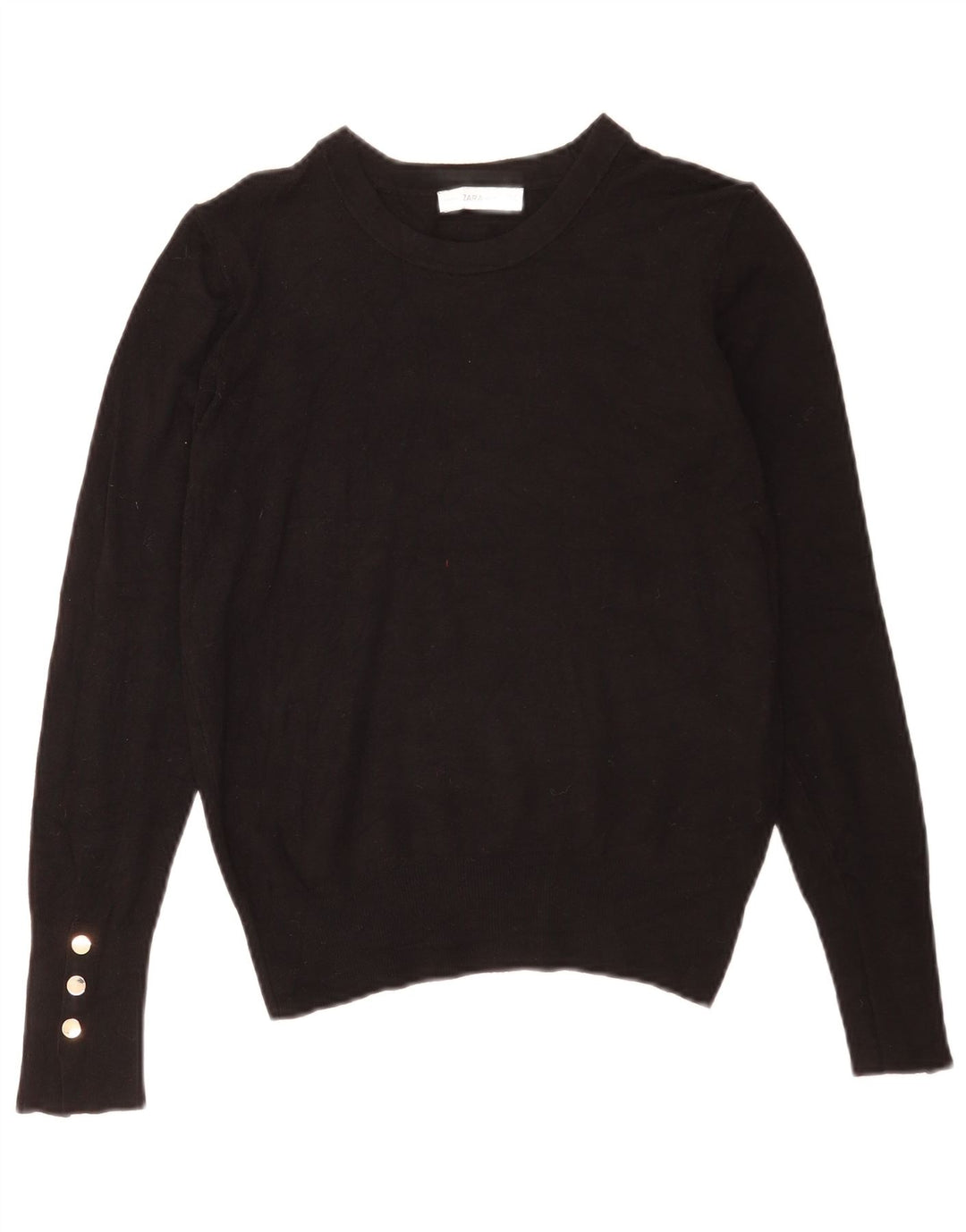 Zara Dame Boat Neck Jumper Sweater UK 12 Medium Black