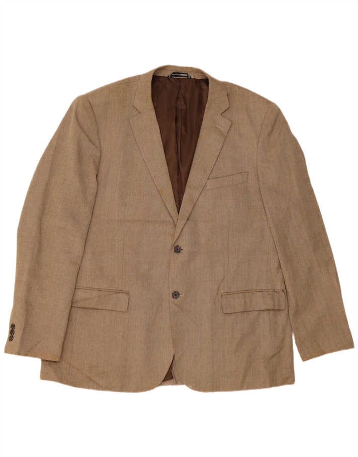 Nautica Herre 2-knaps blazerjakke UK 48 4XL Beige sildebenspolyester