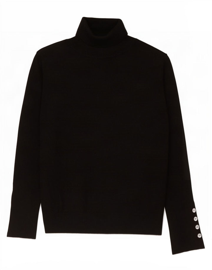 Zara Dame Rullehals Sweater UK 12 Medium Sort