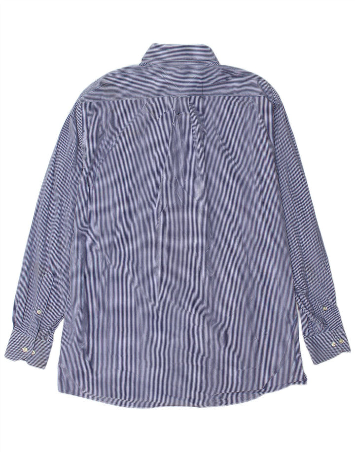 Tommy Hilfiger Herre høj skjorte str. 17 XL Blue Gingham Cotton