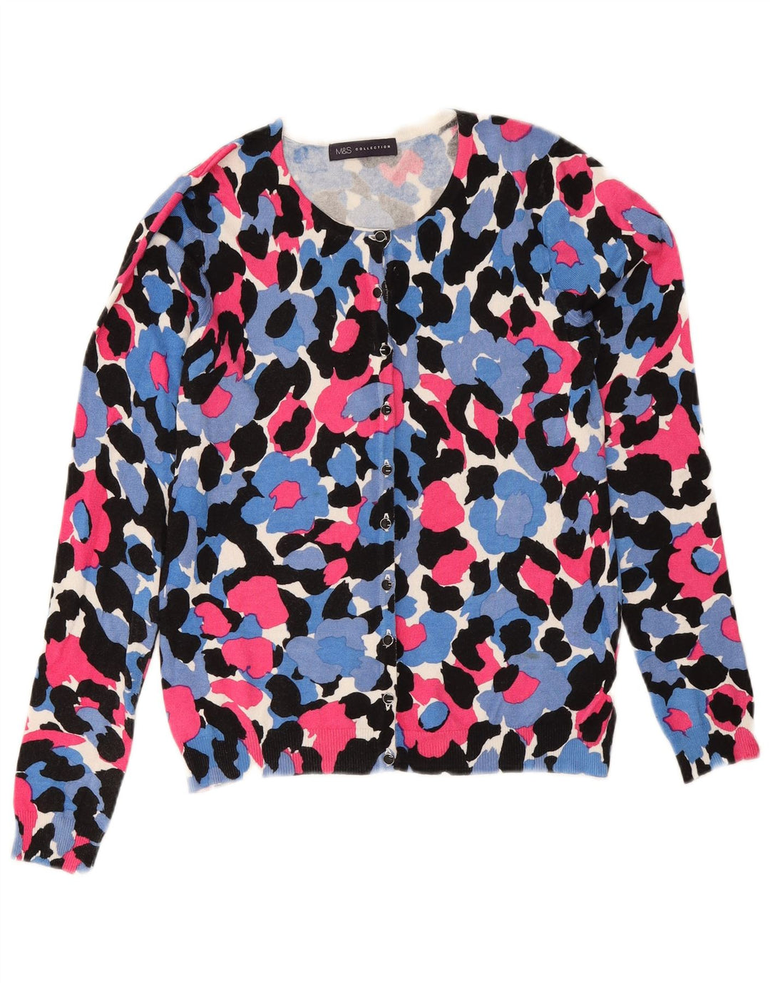 Marks & Spencer Dame Cardigan Sweater UK 8 Small Multicolored Floral