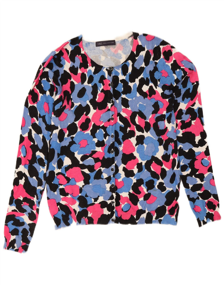 Marks & Spencer Dame Cardigan Sweater UK 8 Small Multicolored Floral